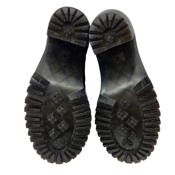 Dr. Martens Magdalena II Black Velvet Heeled Platform Ankle Boots 9 - Picture 9 of 9